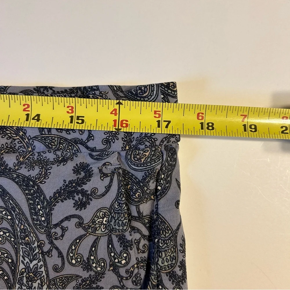 Jules & Leopold Womens Pants‎ Size XL Paisley Print Pull-on Cropped Comfy Resort